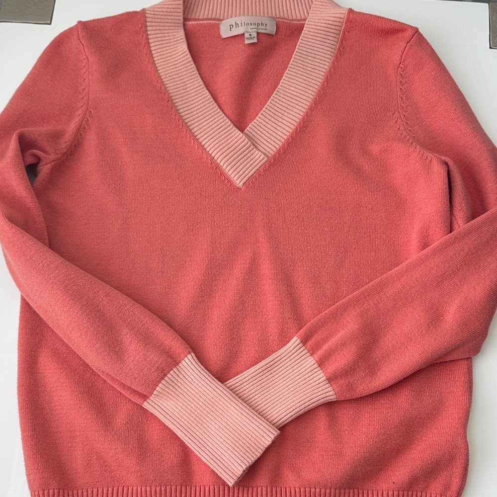 Philosophy Coral V-Neck Women's Sweater